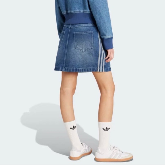 Adidas Adicolor Indigo Denim Mini Skirt - Picture 5 of 5